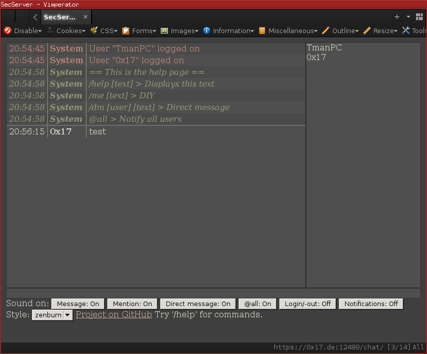 GitHub - 0x17de/SecServer: Yet simple chat server prototype using ...